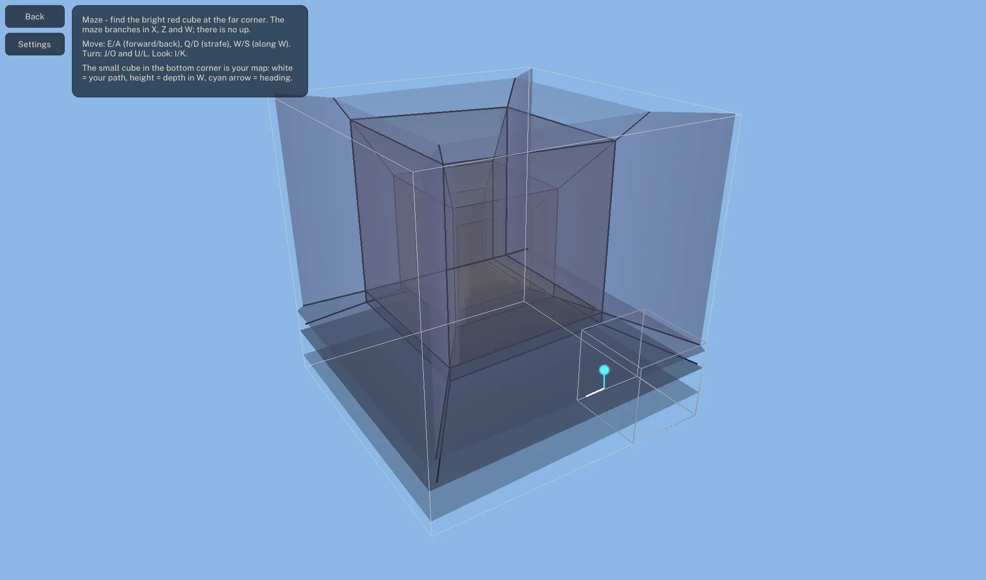 The Maze — Holding a 4D place in your head until it goes quiet.